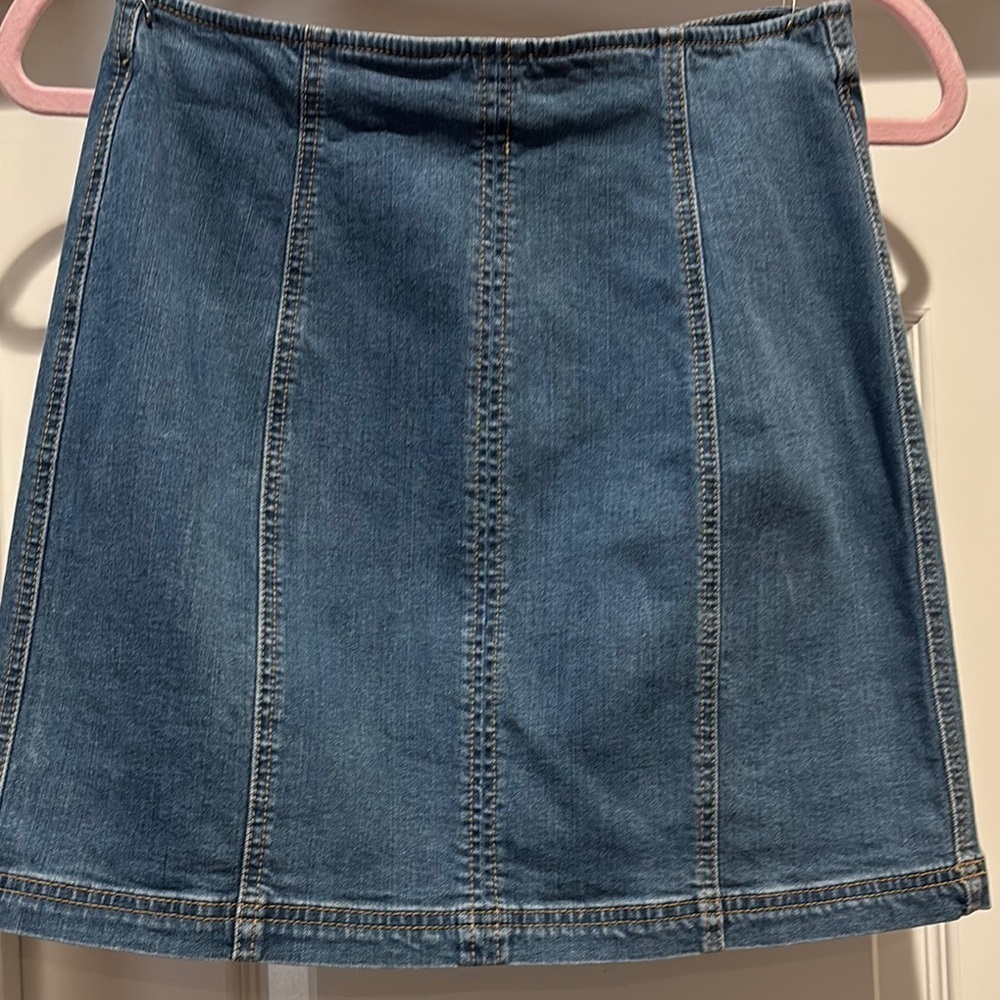 Kendall & Kylie Denim Mini Skirt 28 A-Line Y2K Casual Streetwear Blue Jean Skirt